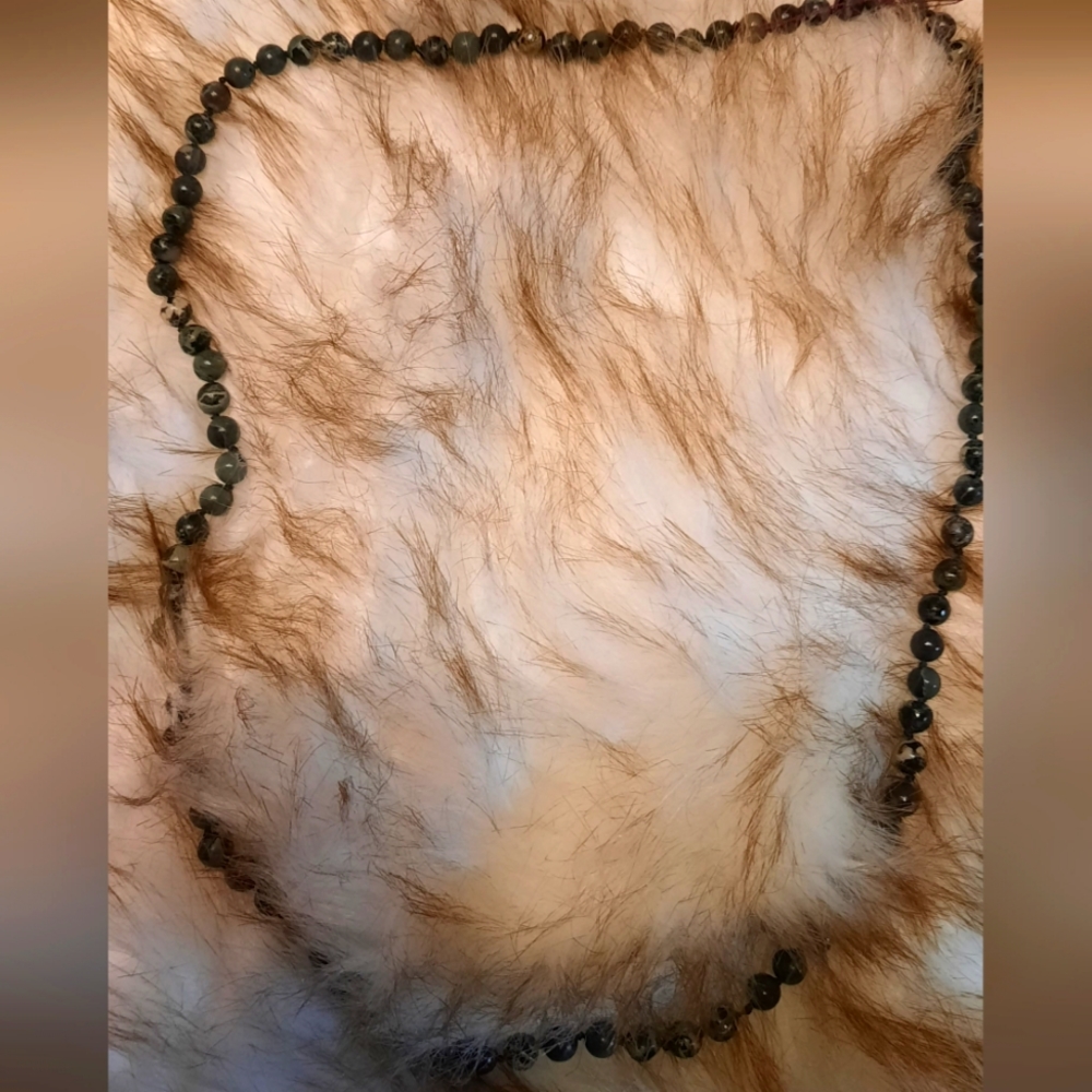27 inch Kambaba Jasper hand-knotted necklace